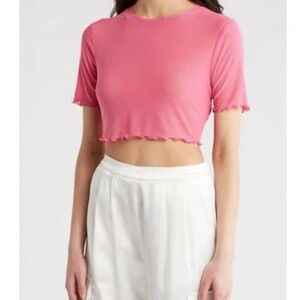 AFRM Isla Baby Tee in Pink